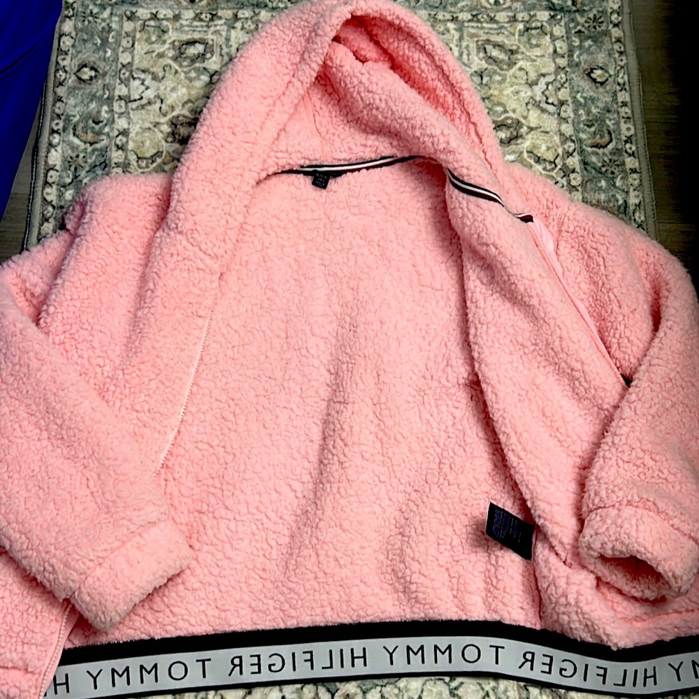 Tommy Hilfiger pink fur coat